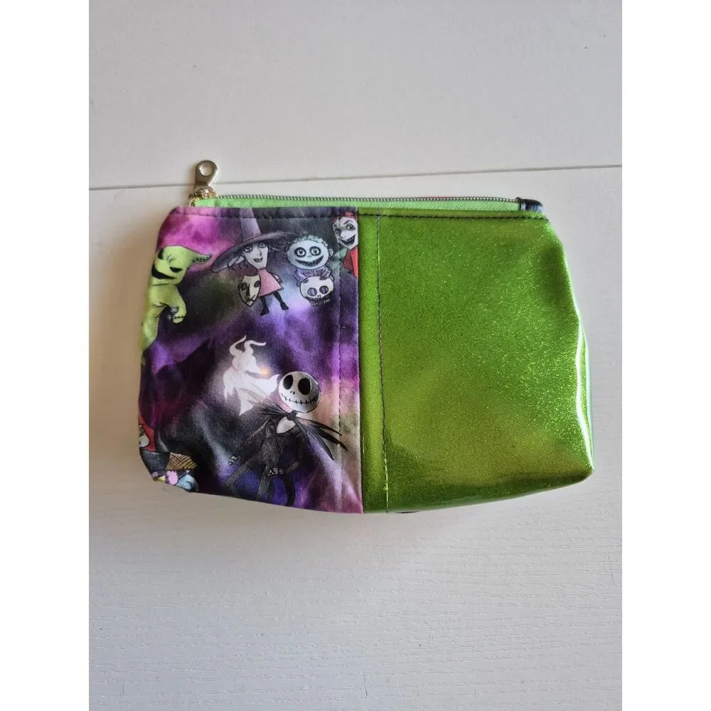 Dual-Sided Green& Spooky Villain Vinyl Pouch Waterproof Canvas Travel Organizer